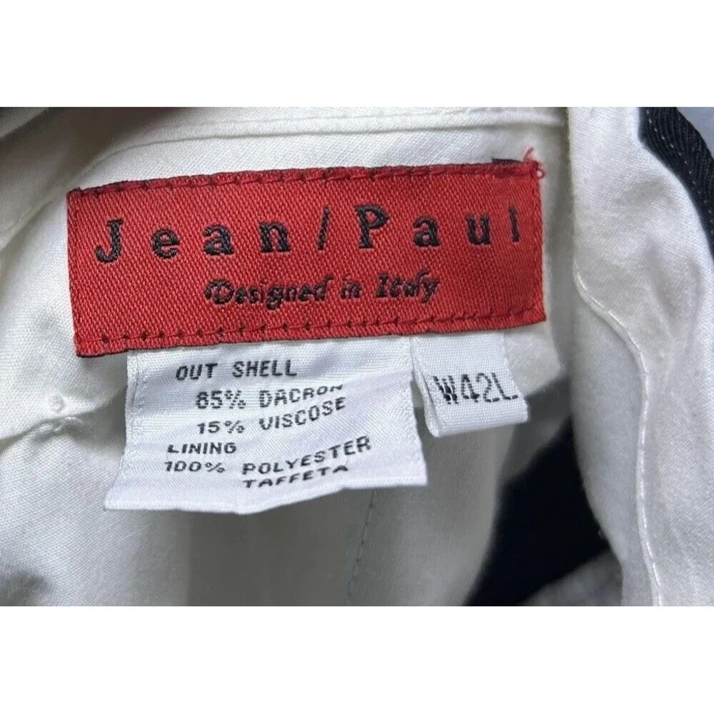 Jean/Paul Dress Pants Men's 42x30 Gray Pinstripe Flat Front Cuffed Hem Formal